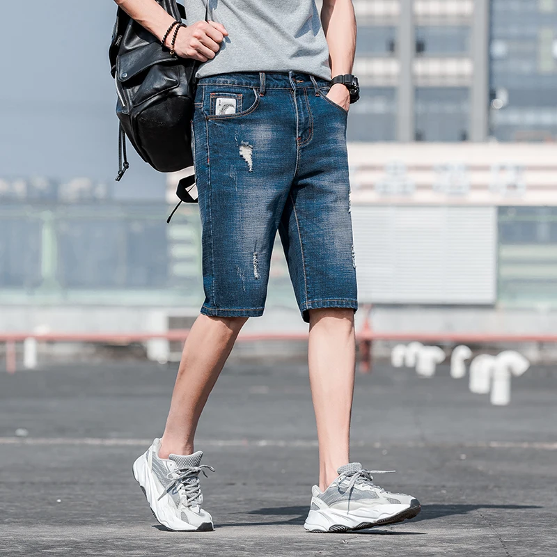 Vintage Stylish Hole Denim Shorts Summer Loose Straight Men's Clothing Korean Zipper Youthful Vitality Pockets Basic Knee Pants
Vintage Stylish Hole Denim Shorts Summer Loose Straight Men's Clothing Korean Zipper Youthful Vitality Pockets Basic Knee Pants