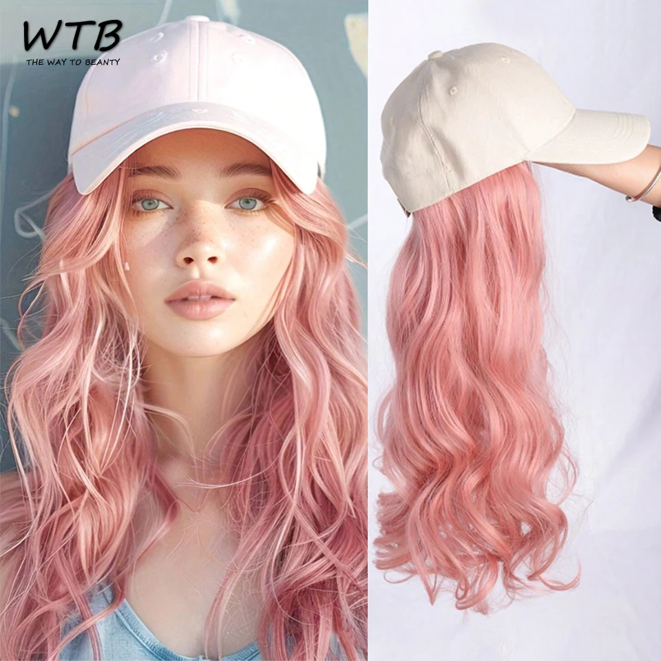 Synthetic Hat Wig Female Wave Long Curly Hair Baseball Cap Fashion One-piece Hat Wig Pink Heat-resistant Synthetic Wig
Synthetic Hat Wig Female Wave Long Curly Hair Baseball Cap Fashion One-piece Hat Wig Pink Heat-resistant Synthetic Wig