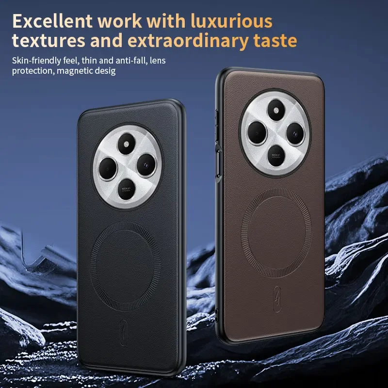For Redmi A4 5G Magnetic Wireless Charging Phone Case for Poco C85 M7 5G C75 Lens Protection Matte Leather Silicone Cover Cases
For Redmi A4 5G Magnetic Wireless Charging Phone Case for Poco C85 M7 5G C75 Lens Protection Matte Leather Silicone Cover Cases