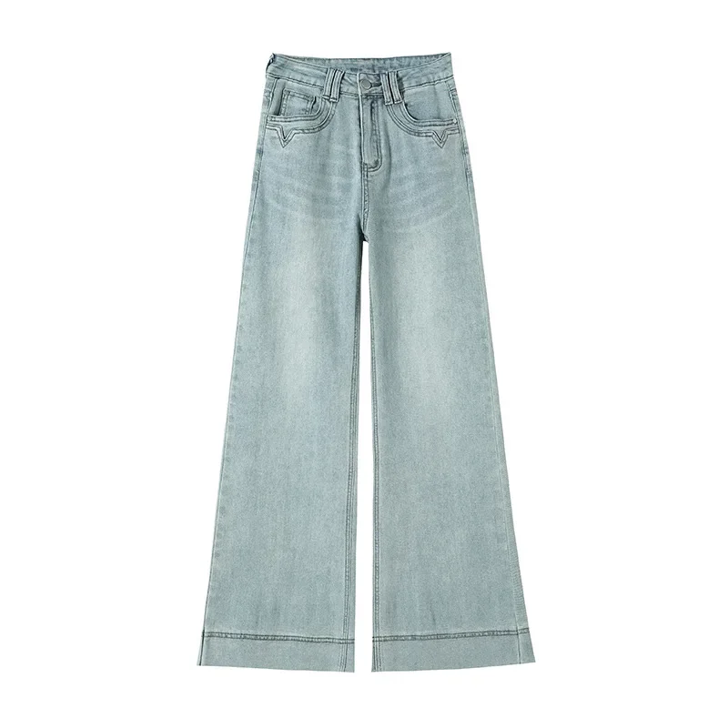 Temperament Denim Slightly Flared Pants,women's Spring and Autumn New Fashion Retro Blue High-waisted Stretch Floor-length Jeans
Temperament Denim Slightly Flared Pants,women's Spring and Autumn New Fashion Retro Blue High-waisted Stretch Floor-length Jeans