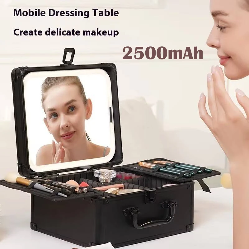 Portable Aluminum Makeup Storage Bag Multifunctional LED Mirror Makeup Brush Organizer Waterproof Travel Cosmetic Case
Portable Aluminum Makeup Storage Bag Multifunctional LED Mirror Makeup Brush Organizer Waterproof Travel Cosmetic Case