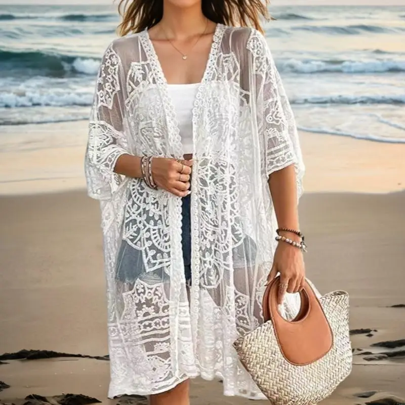 77HC Sheer кружевные кардиганы купальников Сокрытие женщин Open Bront Beach Kimono Cardigans
77HC Sheer кружевные кардиганы купальников Сокрытие женщин Open Bront Beach Kimono Cardigans