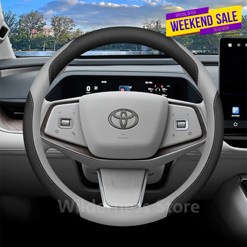 Sport Style Leather Steering Wheel Cover for new Toyota bz4x bz Woodland Prius 2026-2024 36cm auto Steering Wheel accessories
Sport Style Leather Steering Wheel Cover for new Toyota bz4x bz Woodland Prius 2026-2024 36cm auto Steering Wheel accessories