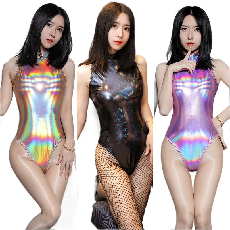 Women's sexy underwear tight polarized highlights patent leather dead bank water high fork sexy one-piece bathing suit
Women's sexy underwear tight polarized highlights patent leather dead bank water high fork sexy one-piece bathing suit