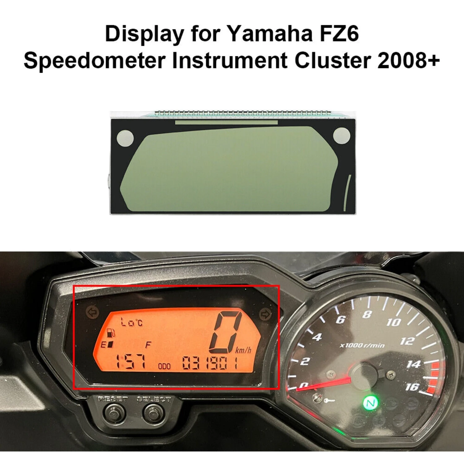 Motorcycle Speedometer Instrument Cluster LCD Display Screen For Yamaha FZ6 After 2008 Motorcycle Display Screen Accessories
Motorcycle Speedometer Instrument Cluster LCD Display Screen For Yamaha FZ6 After 2008 Motorcycle Display Screen Accessories
