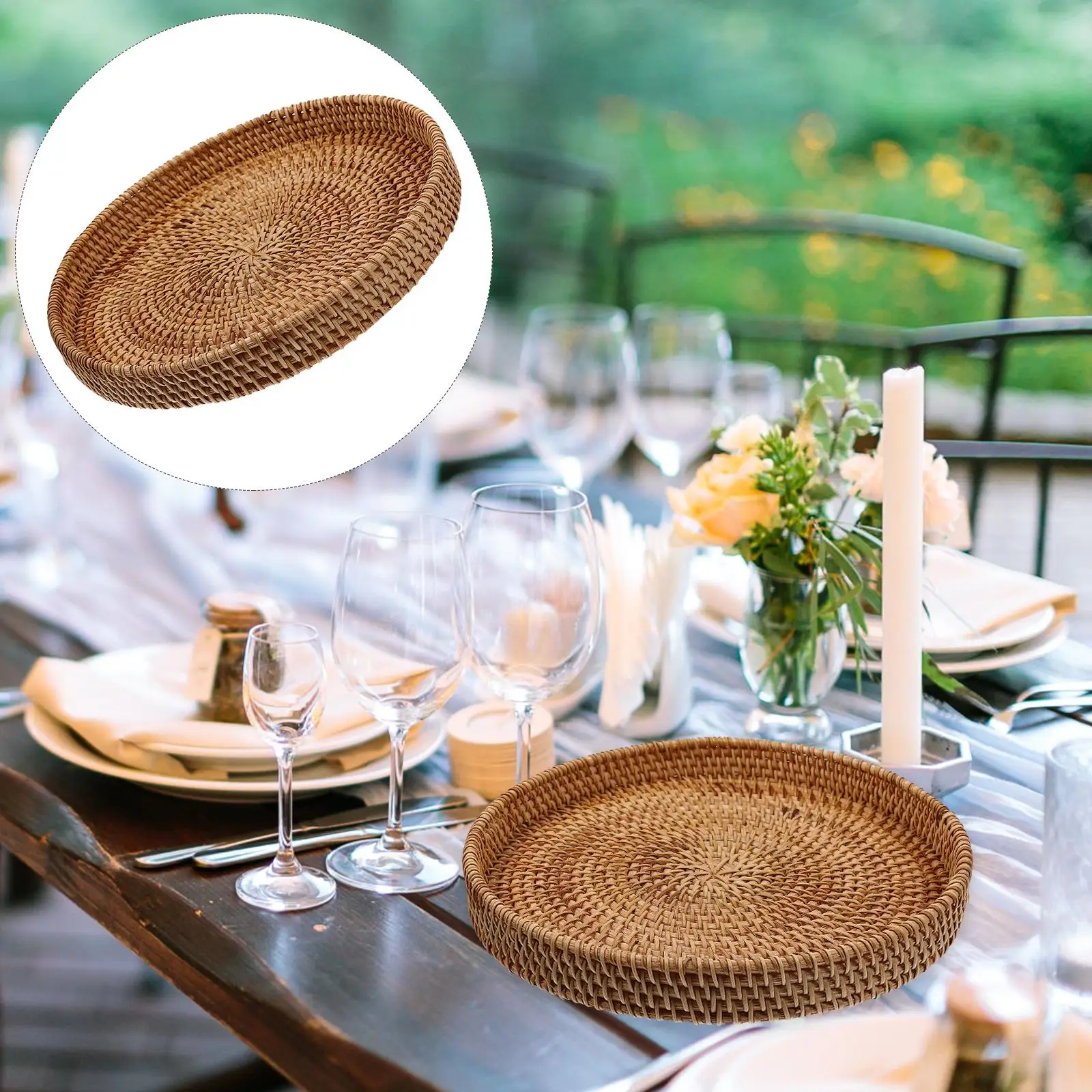 Rattan Storage Basket Fruit Supply Tray Multifunction Accessory Elegant Serving Coffee
Rattan Storage Basket Fruit Supply Tray Multifunction Accessory Elegant Serving Coffee