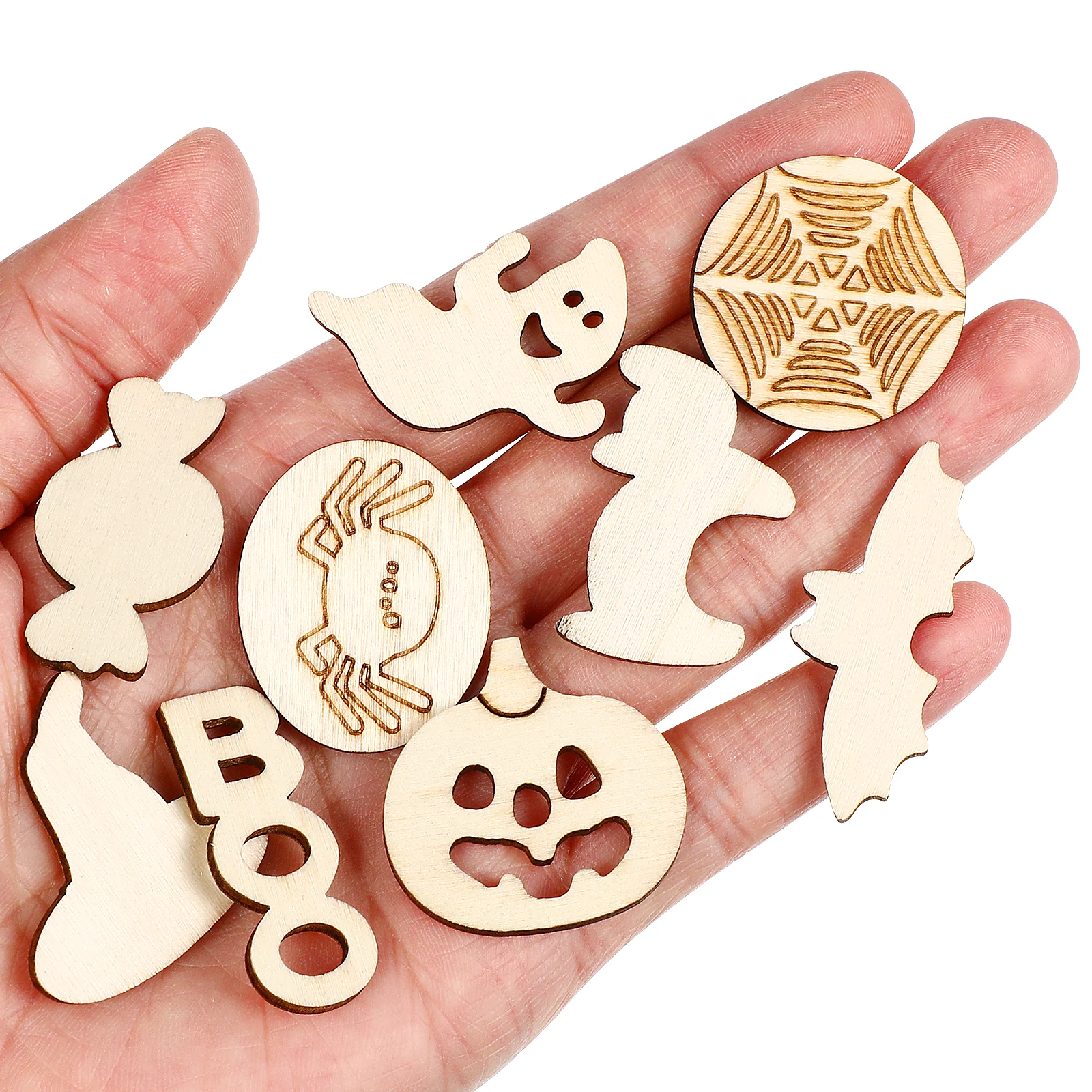 72 Pcs Wood Chip Decorative Box Handicrafts Halloween Unfinished Wooden Cutouts Candle Pumpkin Decorations Ornaments
72 Pcs Wood Chip Decorative Box Handicrafts Halloween Unfinished Wooden Cutouts Candle Pumpkin Decorations Ornaments