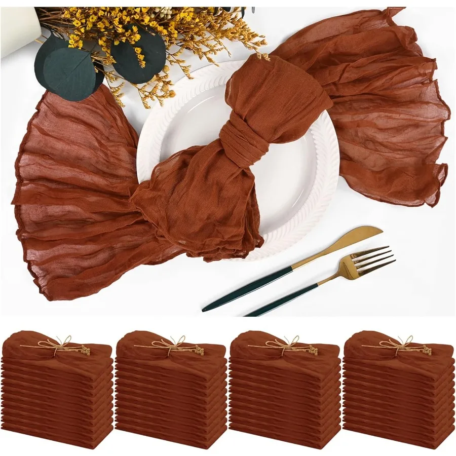 Set of 42 Gauze Cheesecloth Napkins Wrinkled Dinner Napkins Terracotta Rustic Boho Napkins Soft Cotton Table Napkins Decorative
Set of 42 Gauze Cheesecloth Napkins Wrinkled Dinner Napkins Terracotta Rustic Boho Napkins Soft Cotton Table Napkins Decorative