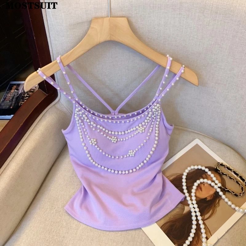 Pearl Beading Sexy Sweater Vests Women Summer Stylish Chic Elegant Fashion Ladies Crop Tops Knitwear 2025
Pearl Beading Sexy Sweater Vests Women Summer Stylish Chic Elegant Fashion Ladies Crop Tops Knitwear 2025