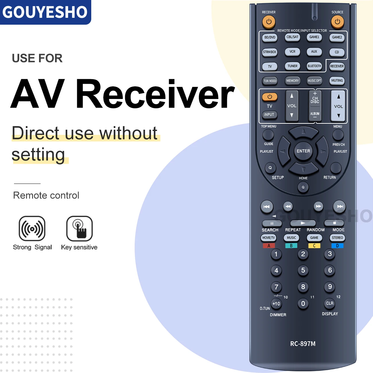 New RC-897M Remote Control for Onkyo Audio / Video Players HT-R494 HT-S5800 TX-SR343
New RC-897M Remote Control for Onkyo Audio / Video Players HT-R494 HT-S5800 TX-SR343