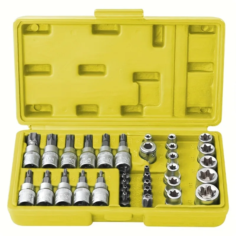 34 Pcs For Machine Repair Professional Auto Repair Sleeve Tool Set Hand-Powered Batch Head and Sleeve
34 Pcs For Machine Repair Professional Auto Repair Sleeve Tool Set Hand-Powered Batch Head and Sleeve