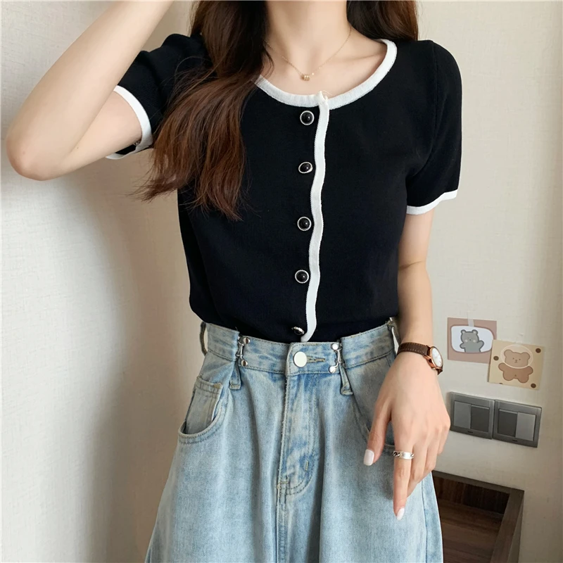Summer Thin Ice Silk Women's Knitted Sweater ort Sve Open Cardigan Soft Sweet Sle Regular Sve Length ort pe
Summer Thin Ice Silk Women's Knitted Sweater ort Sve Open Cardigan Soft Sweet Sle Regular Sve Length ort pe
