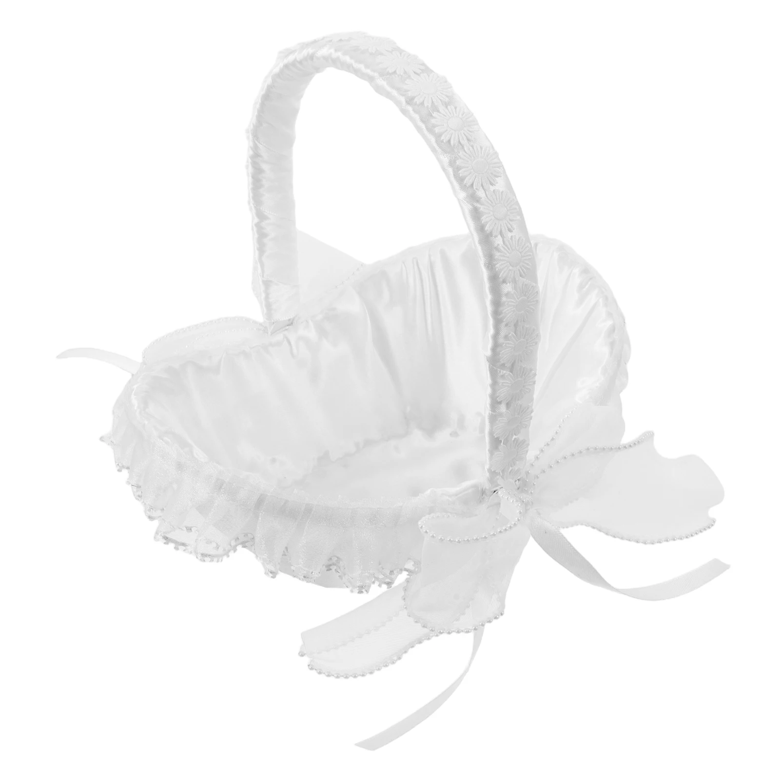 Basket Wedding Flower Elegant Girl for Baskets White Western Small Petal Bridesmaid 
Basket Wedding Flower Elegant Girl for Baskets White Western Small Petal Bridesmaid