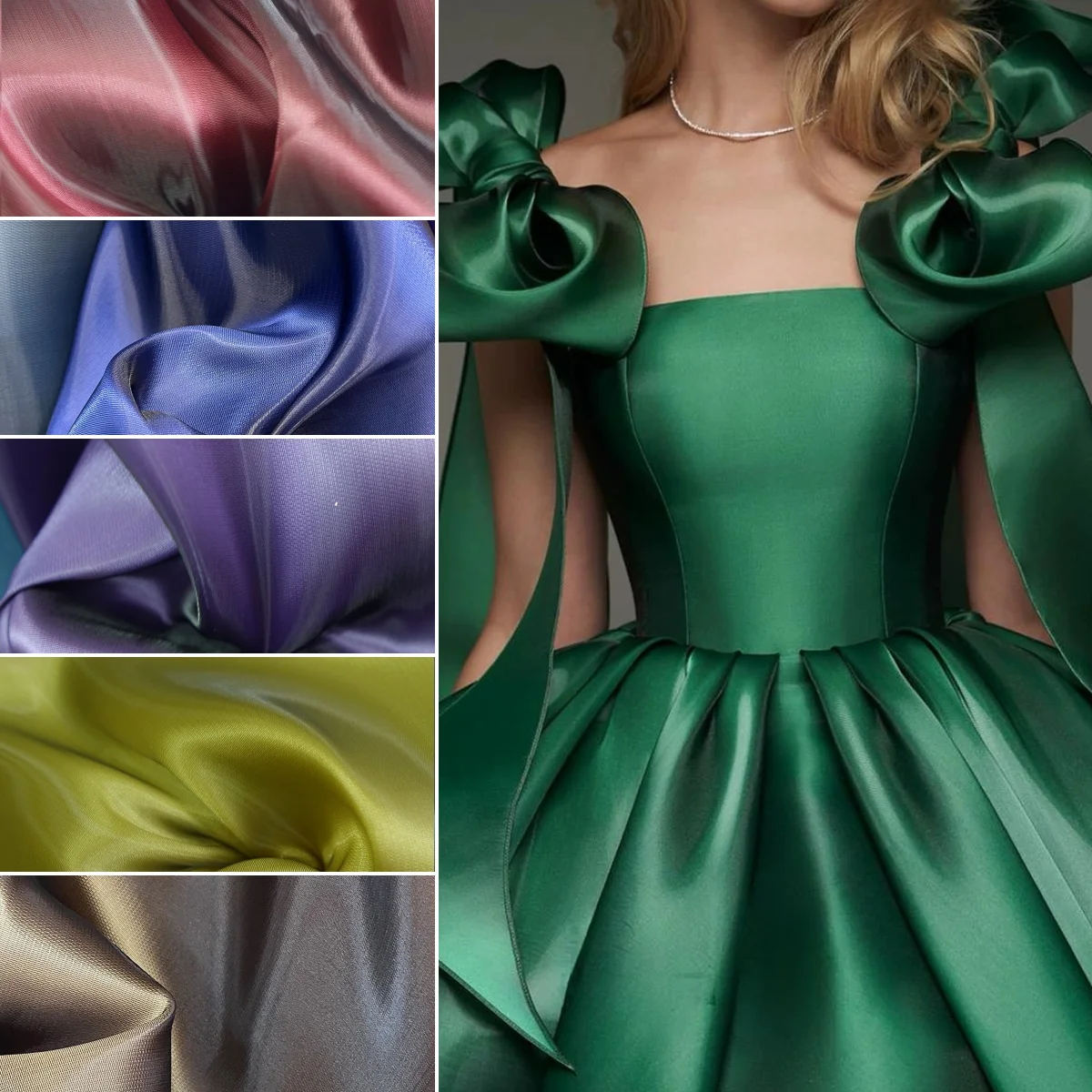 Reflective Water Light Satin Fabric Micro Stiff TR Fabric Design Evening Dress Women's Strap Dress Fashion Designer Fabric
Reflective Water Light Satin Fabric Micro Stiff TR Fabric Design Evening Dress Women's Strap Dress Fashion Designer Fabric