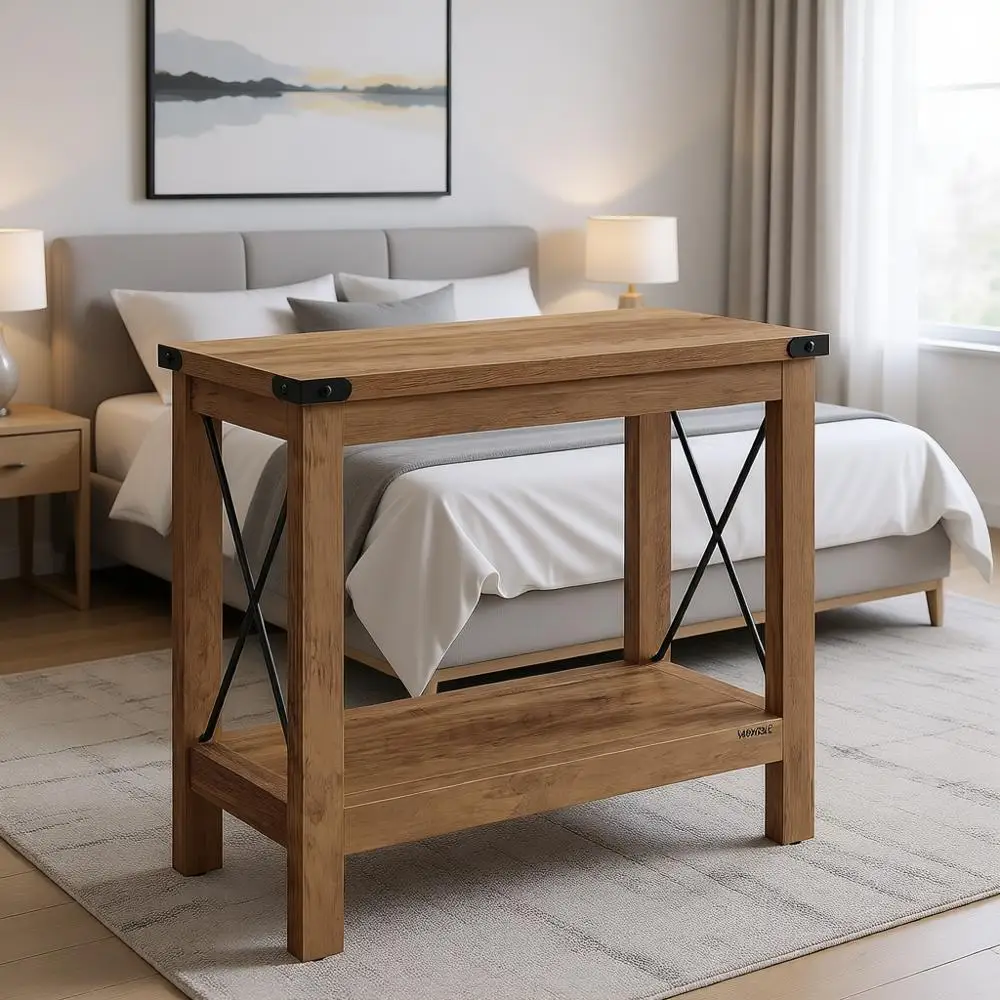 2-уровневый приставной столик с нижней полкой, идеально подходит для небольших помещений, гостиной или спальни, цвет эспрессо-коричневый
2-уровневый приставной столик с нижней полкой, идеально подходит для небольших помещений, гостиной или спальни, цвет эспрессо-коричневый