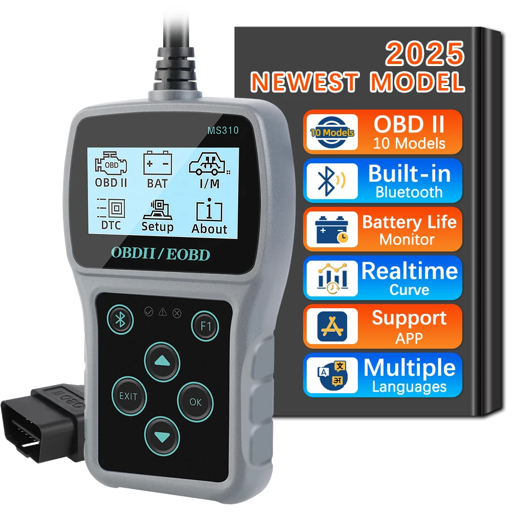 Прозрачные/зменные коды, автомобильный диагностический сканер, сканер OBDII MS310, многоязычная работа для автомобиля, автомобильный считыватель кодов OBD2
Прозрачные/зменные коды, автомобильный диагностический сканер, сканер OBDII MS310, многоязычная работа для автомобиля, автомобильный считыватель кодов OBD2