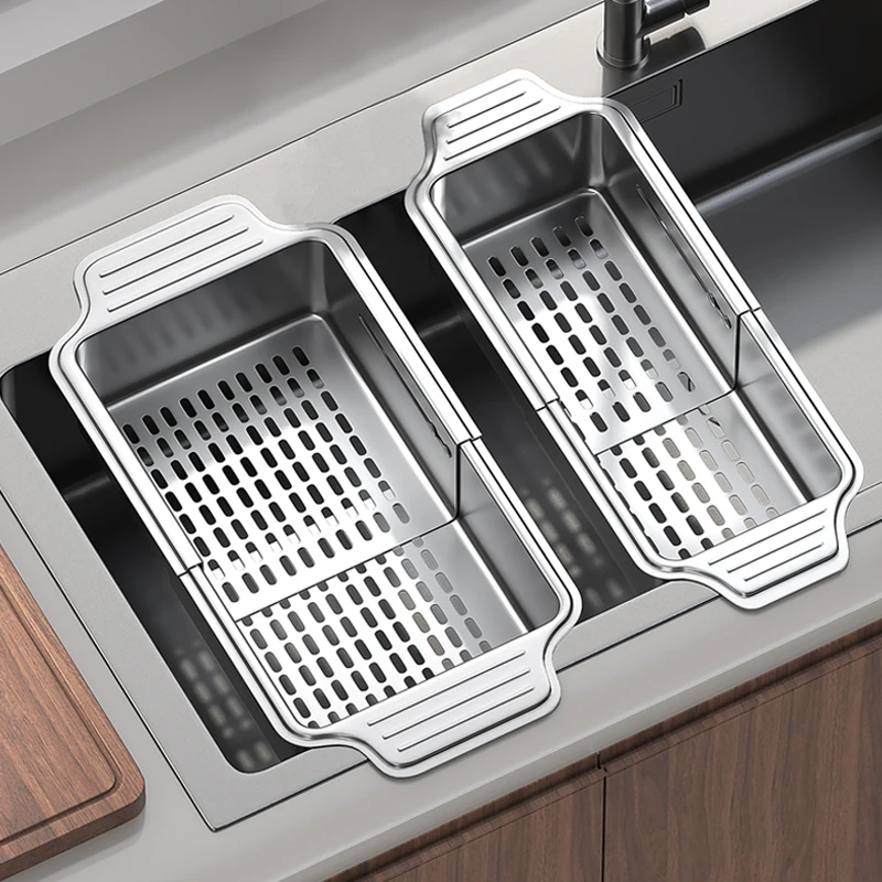 Modern Simplicity Stainless Steel 304 Kitchen Sink Strainer Fruit Vegetable Washing Basin Drain Basket Storage Rack Shelf
Modern Simplicity Stainless Steel 304 Kitchen Sink Strainer Fruit Vegetable Washing Basin Drain Basket Storage Rack Shelf