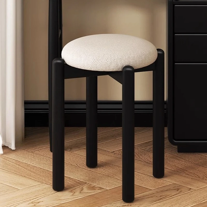 French Solid Wood Dressing Stool Modern Creative Upholstered Round Stool Black Dining Stool Stackable Furniture Taburete FYDS
French Solid Wood Dressing Stool Modern Creative Upholstered Round Stool Black Dining Stool Stackable Furniture Taburete FYDS