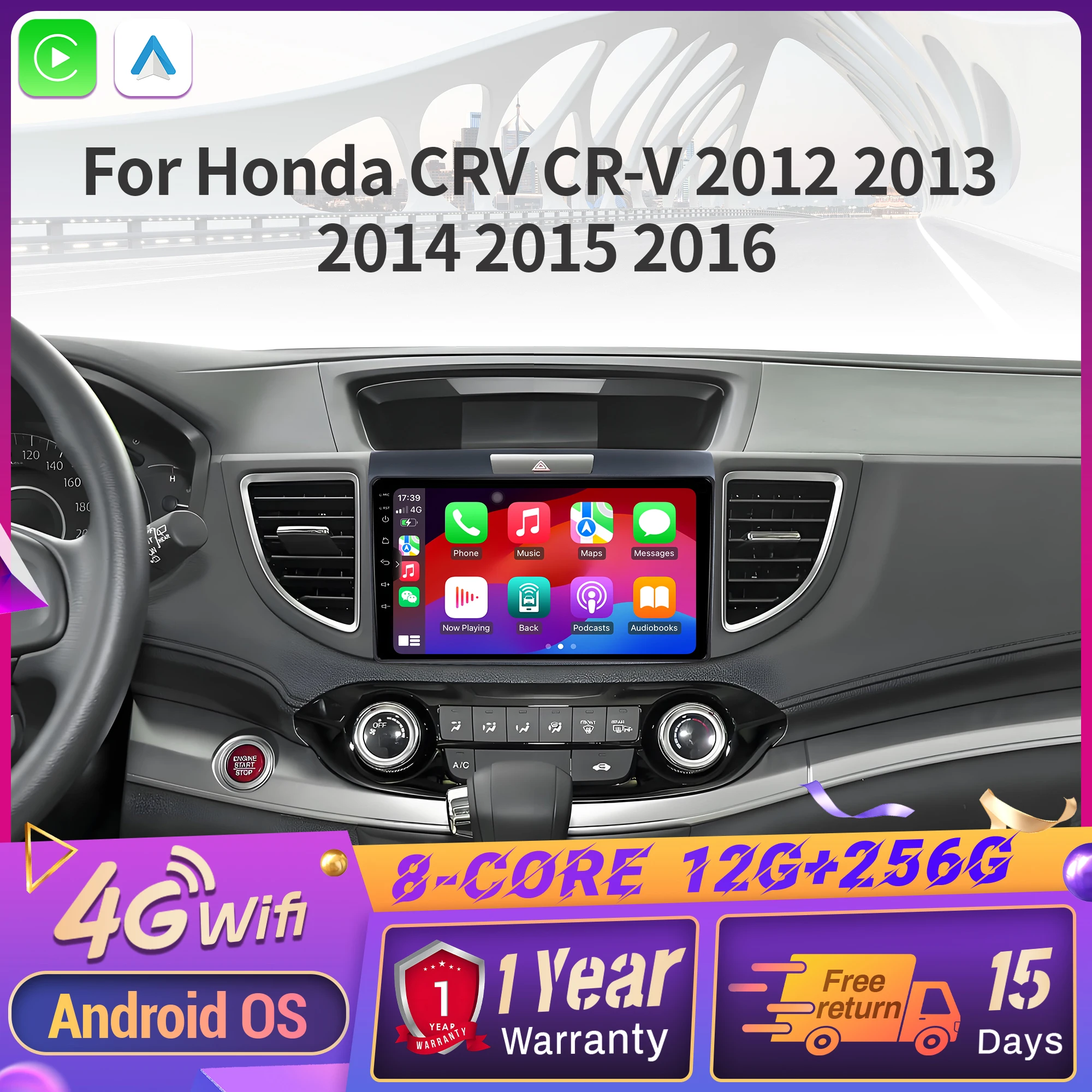For Honda CRV CR-V 2012 2013 2014 2015 2016 Navigation GPS Car Radio Multimedia Wireless Android 14 CarPlay 2K QLED Screen
For Honda CRV CR-V 2012 2013 2014 2015 2016 Navigation GPS Car Radio Multimedia Wireless Android 14 CarPlay 2K QLED Screen