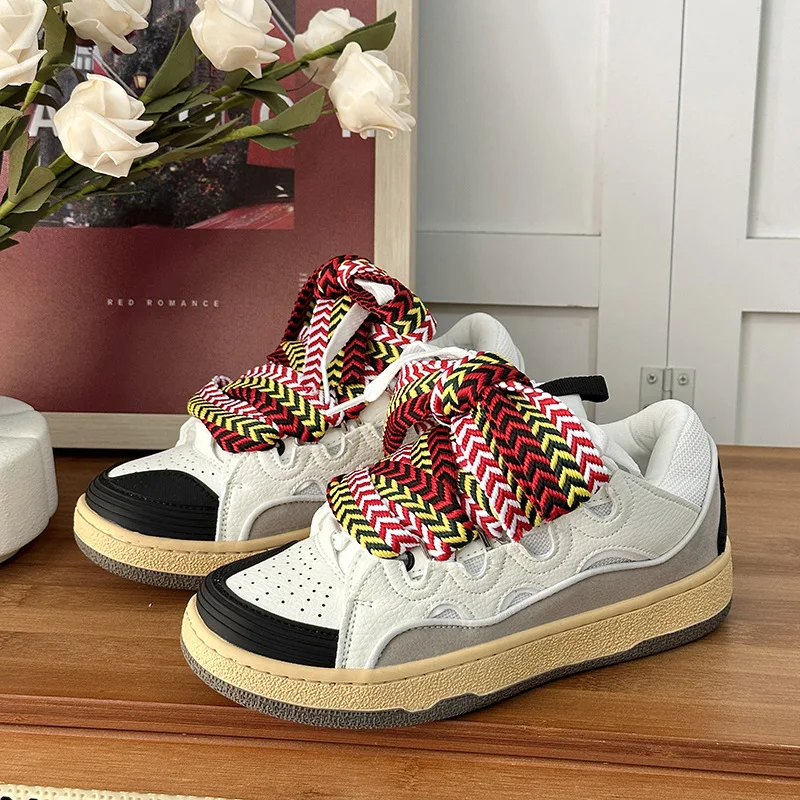 Thick-Soled Dad Shoes Men/women 2025 Summer Autumn Lace Up Clunky Sneaker Casual Skateboard Shoes Mixed Color Sport Shoes
Thick-Soled Dad Shoes Men/women 2025 Summer Autumn Lace Up Clunky Sneaker Casual Skateboard Shoes Mixed Color Sport Shoes