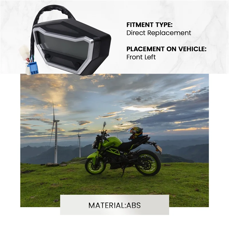 BT-New Motorcycle Modified Gauge Adjustable 7-Colour HD LCD Display Cross-Cycling Bike Code Meter Speedometer 
BT-New Motorcycle Modified Gauge Adjustable 7-Colour HD LCD Display Cross-Cycling Bike Code Meter Speedometer