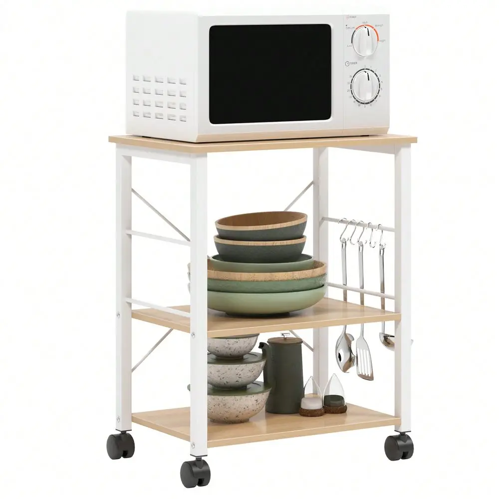 3Tier Kitchen Bakers Rack Utility Microwave Oven Stand Kitchen Cart Island, Maple
3Tier Kitchen Bakers Rack Utility Microwave Oven Stand Kitchen Cart Island, Maple