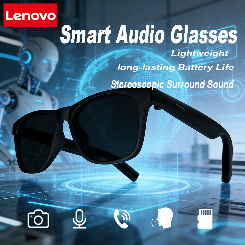 Lenovo AI Smart Glasses Remote Control Touch Photography Voice Assistant Wireless Bluetooth Call Headphone For Men Women Gifts
Lenovo AI Smart Glasses Remote Control Touch Photography Voice Assistant Wireless Bluetooth Call Headphone For Men Women Gifts