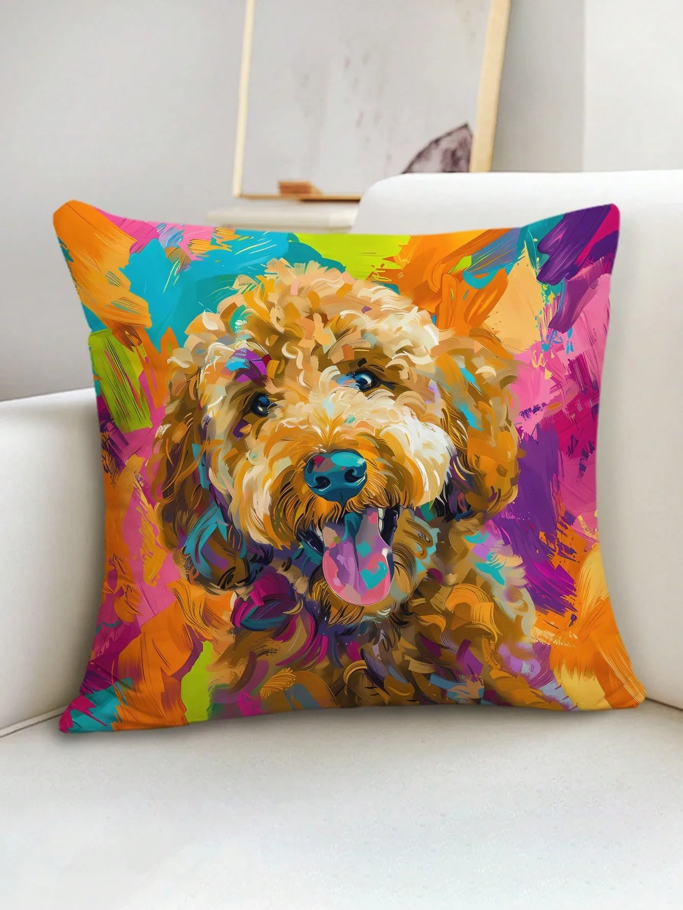 Современный и модный цветной чехол для подушки с принтом собаки для украшения дома, подходящий для диванов и гостиной
Современный и модный цветной чехол для подушки с принтом собаки для украшения дома, подходящий для диванов и гостиной