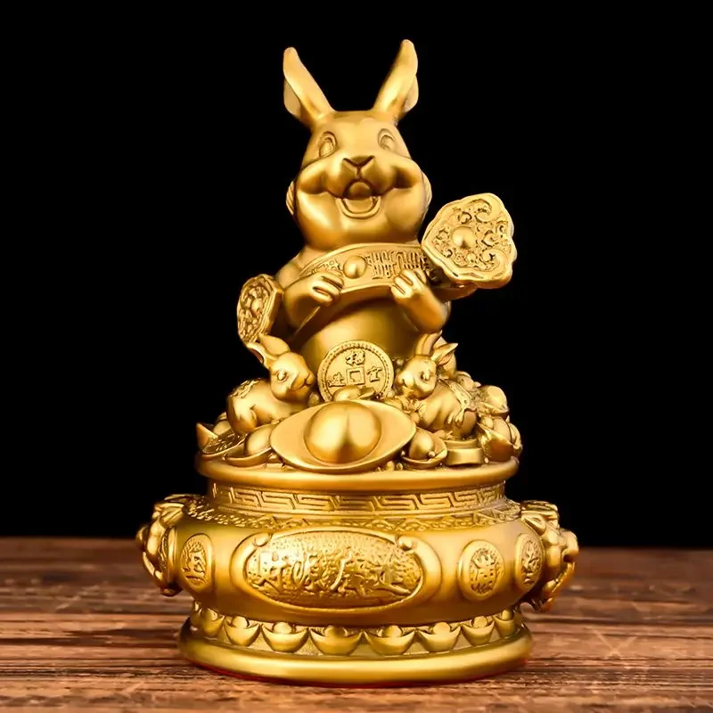 Wealth Attract Brass Rabbit Ornament Lucky Rabbit in Hand with A Bright Future Home and Living Room Decoration Craft
Wealth Attract Brass Rabbit Ornament Lucky Rabbit in Hand with A Bright Future Home and Living Room Decoration Craft