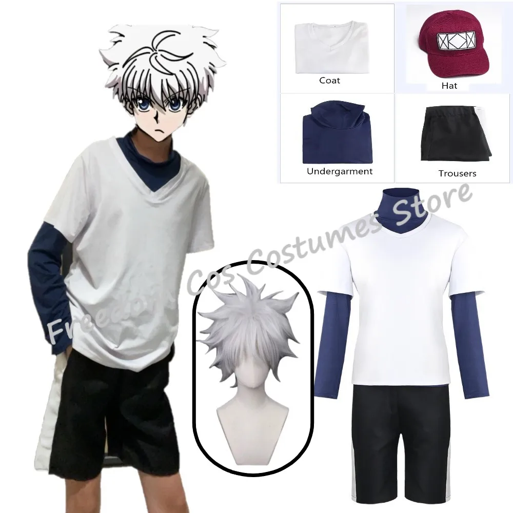 Hunter x Hunter Killua Zoldyck Cosplay Costume White wig Halloween Christmas Party Outfits Killuar Suits Anime Role Play Set
Hunter x Hunter Killua Zoldyck Cosplay Costume White wig Halloween Christmas Party Outfits Killuar Suits Anime Role Play Set