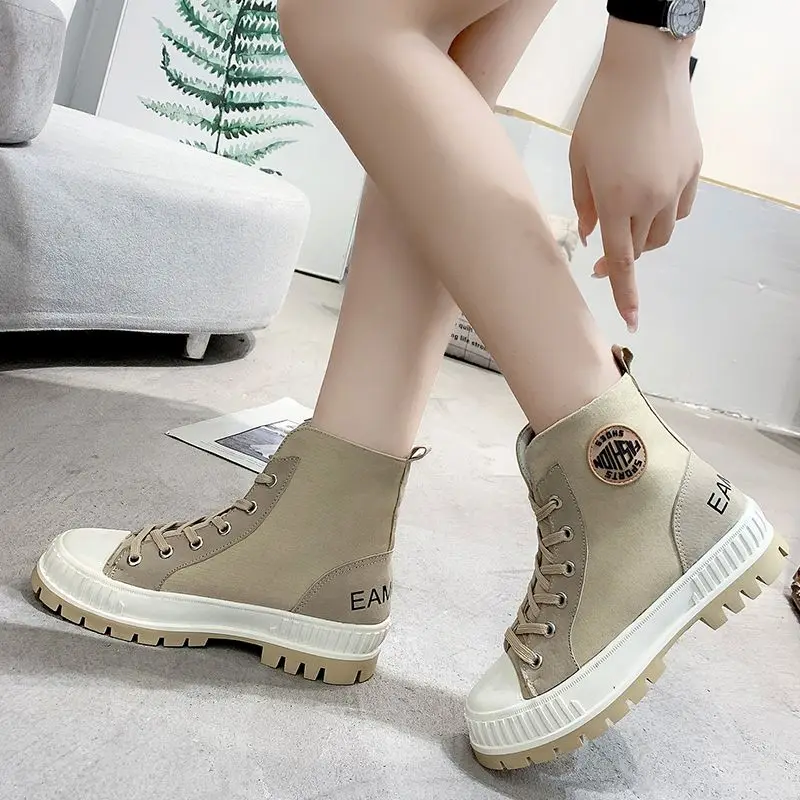 Combat Sneakers Elegant with Medium Heels Footwear Punk Style Round Toe Laces Short Shoes for Woman Sports Women's Ankle Boots
Combat Sneakers Elegant with Medium Heels Footwear Punk Style Round Toe Laces Short Shoes for Woman Sports Women's Ankle Boots