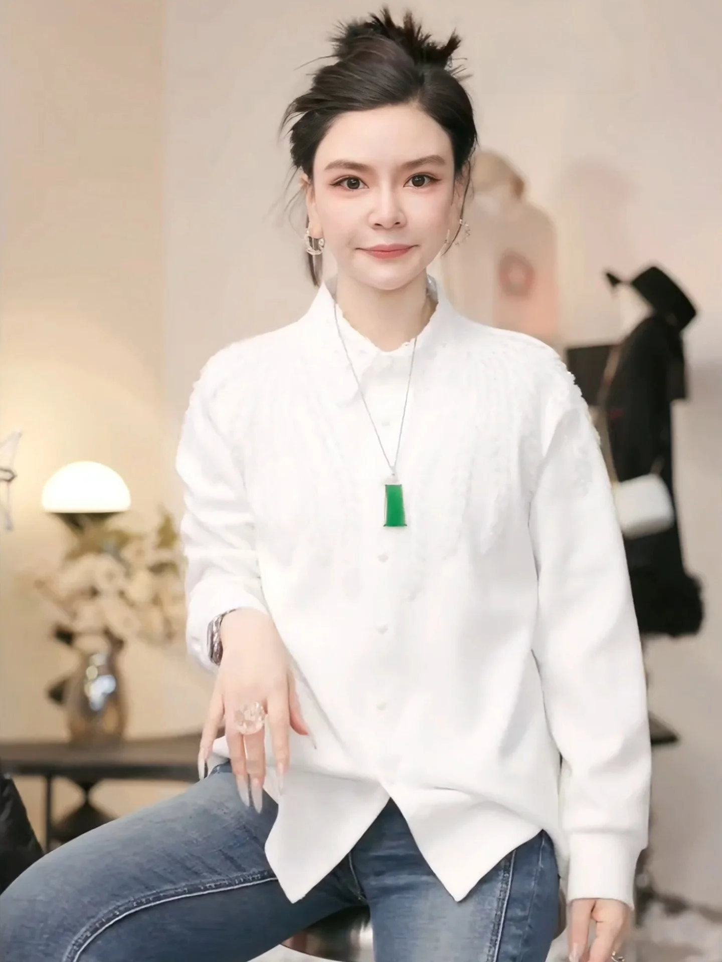 PTHERINE Chinese Sle Women's irt Unique Bead Embellied Inner Wear Cotton Blend Long Sve Ne Warm Breathable
PTHERINE Chinese Sle Women's irt Unique Bead Embellied Inner Wear Cotton Blend Long Sve Ne Warm Breathable