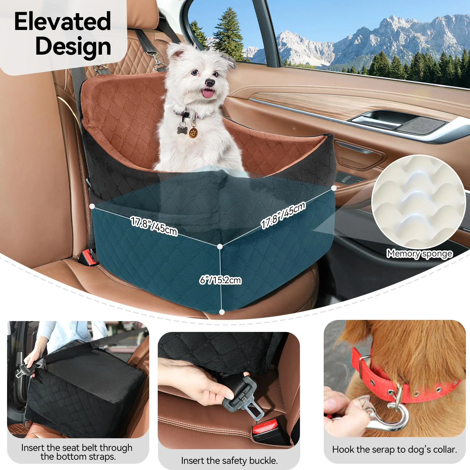 Car Pet Elevated Nest,Small - sized Dog Car Safety Seat,Thick Sponge Dog Bed, Car Dog Travel Mat, Detachable Washable cat bed
Car Pet Elevated Nest,Small - sized Dog Car Safety Seat,Thick Sponge Dog Bed, Car Dog Travel Mat, Detachable Washable cat bed
