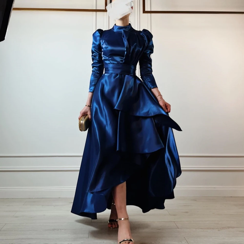 Carolina High Neck Navy Blue A-Line Evening Dresses Women Saudi Arabia Pleated Vintage Wedding Guest Elegant Formal Party Gowns
Carolina High Neck Navy Blue A-Line Evening Dresses Women Saudi Arabia Pleated Vintage Wedding Guest Elegant Formal Party Gowns
