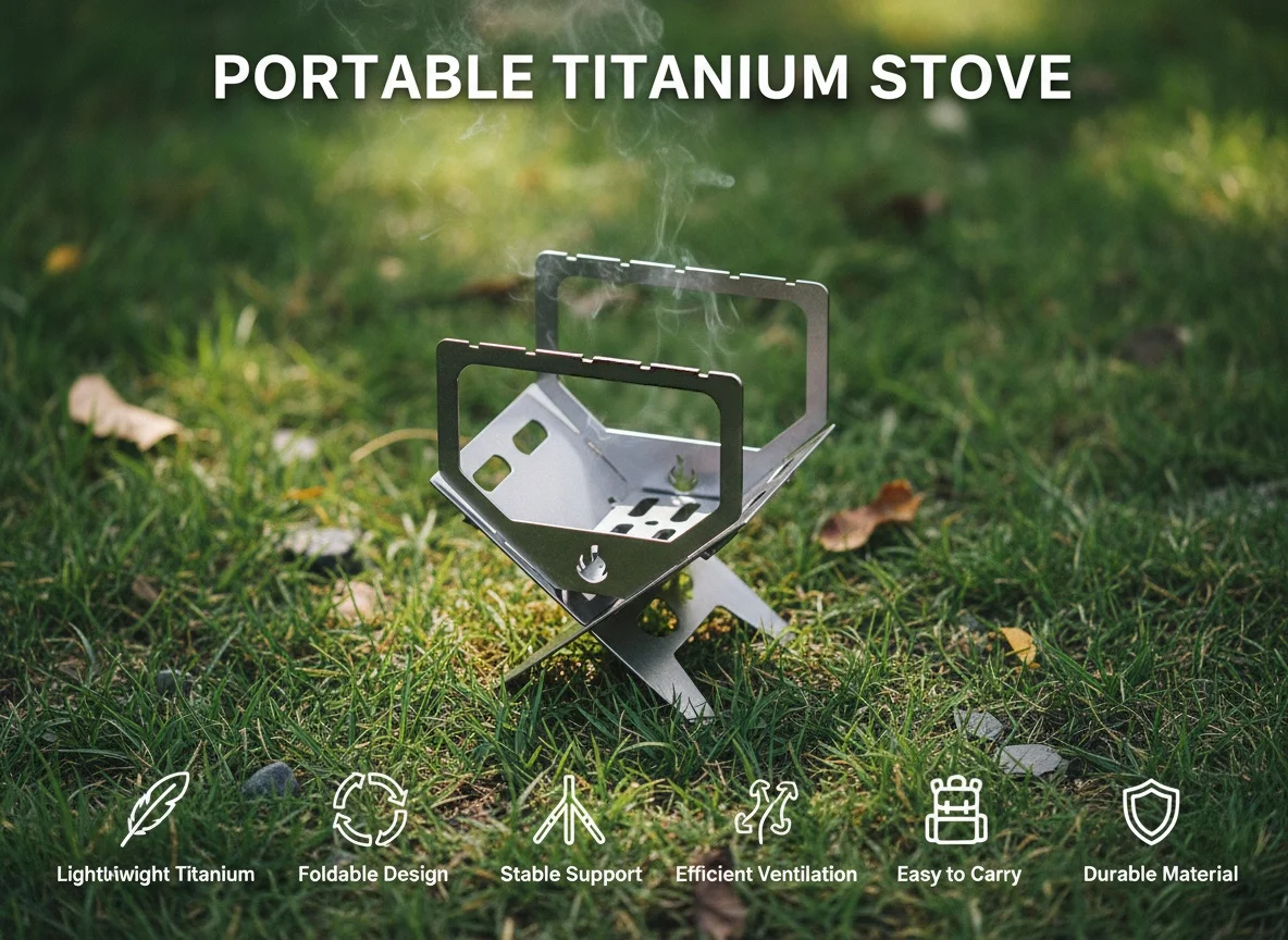 Portable Titanium Alloy Mini Camping Stove Fire Pit Coffee Boiling Outdoor Camping Portable Stove for Wood Burning
Portable Titanium Alloy Mini Camping Stove Fire Pit Coffee Boiling Outdoor Camping Portable Stove for Wood Burning