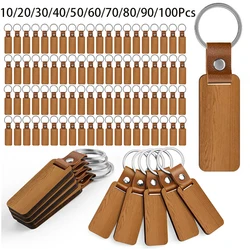 10-100 Pieces Wooden Keychain Blank Leather Wood Keychain Wood Tag Unfinished Wooden Key Ring with Leather Strap 10-100 Pieces Wooden Keychain Blank Leather Wood Keychain Wood Tag Unfinished Wooden Key Ring with Leather Strap