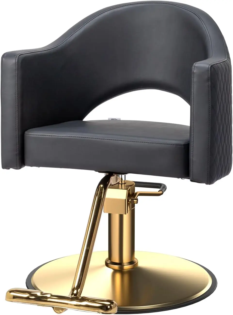 Gold Black Styling Chair with Footrest, 360° Swivel Salon Chair, Heavy Duty Hydraulic Pump, Hairdressing Equipment
Gold Black Styling Chair with Footrest, 360° Swivel Salon Chair, Heavy Duty Hydraulic Pump, Hairdressing Equipment