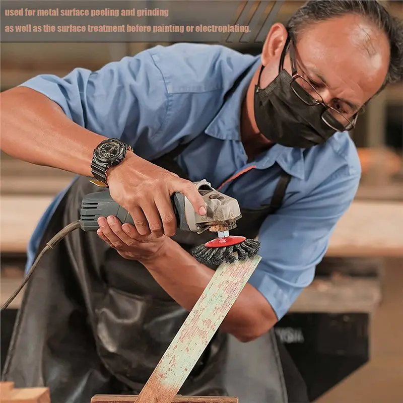【HOUSEHOLD GOODS】For Rust Removal 4 Inch Wire Wheels For Angle Grinder, Twist Knotted Carbon Steel Wire Wheel With 5/8" Threaded
【HOUSEHOLD GOODS】For Rust Removal 4 Inch Wire Wheels For Angle Grinder, Twist Knotted Carbon Steel Wire Wheel With 5/8" Threaded