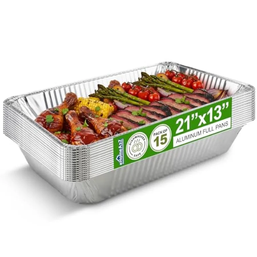 Large Aluminum Pans Full Size Deep Foil Disposable Durable Large Steam Table Pans for Baking Serving, Chafing Trays for Caterer
Large Aluminum Pans Full Size Deep Foil Disposable Durable Large Steam Table Pans for Baking Serving, Chafing Trays for Caterer