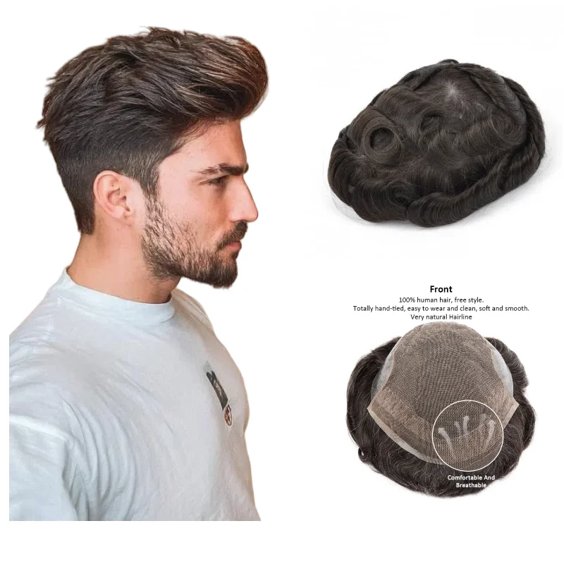 Men Toupee OCT Model Human Hair Lace+PU Base | Undetectable Hairpiece Replacement System For Thin Hair
Men Toupee OCT Model Human Hair Lace+PU Base | Undetectable Hairpiece Replacement System For Thin Hair