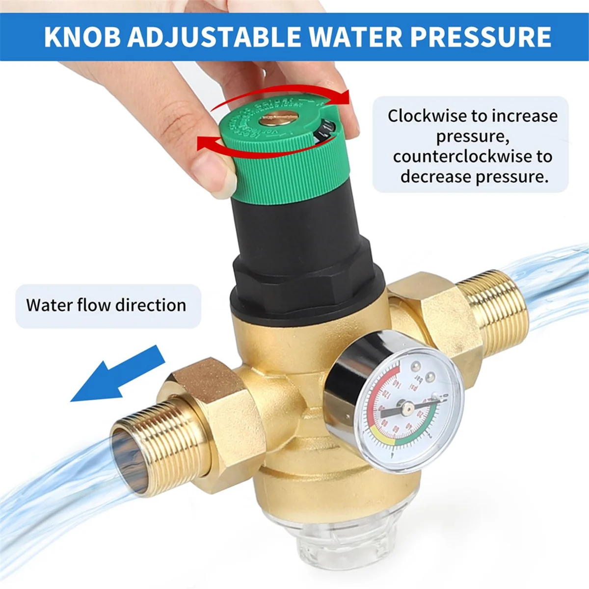 Pressure Regulator Water with Pressure Gauge Water and Screen Filter 3/4 Inch DN20 Pressure Regulator Vogue
Pressure Regulator Water with Pressure Gauge Water and Screen Filter 3/4 Inch DN20 Pressure Regulator Vogue