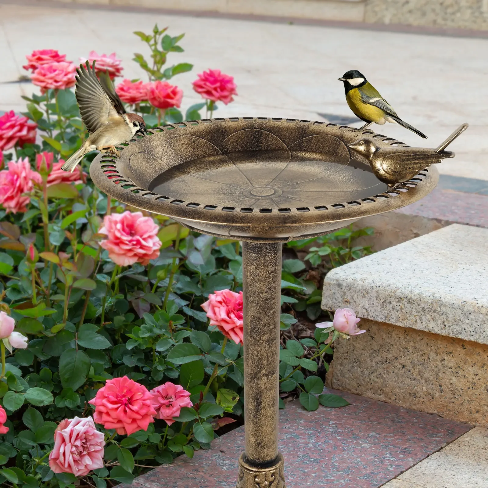 Vintage Bird bath feeder Bowl for Outdoor Garden Decor Courtyard Parrot hummingbird Wild Birds feeding watering supplies
Vintage Bird bath feeder Bowl for Outdoor Garden Decor Courtyard Parrot hummingbird Wild Birds feeding watering supplies