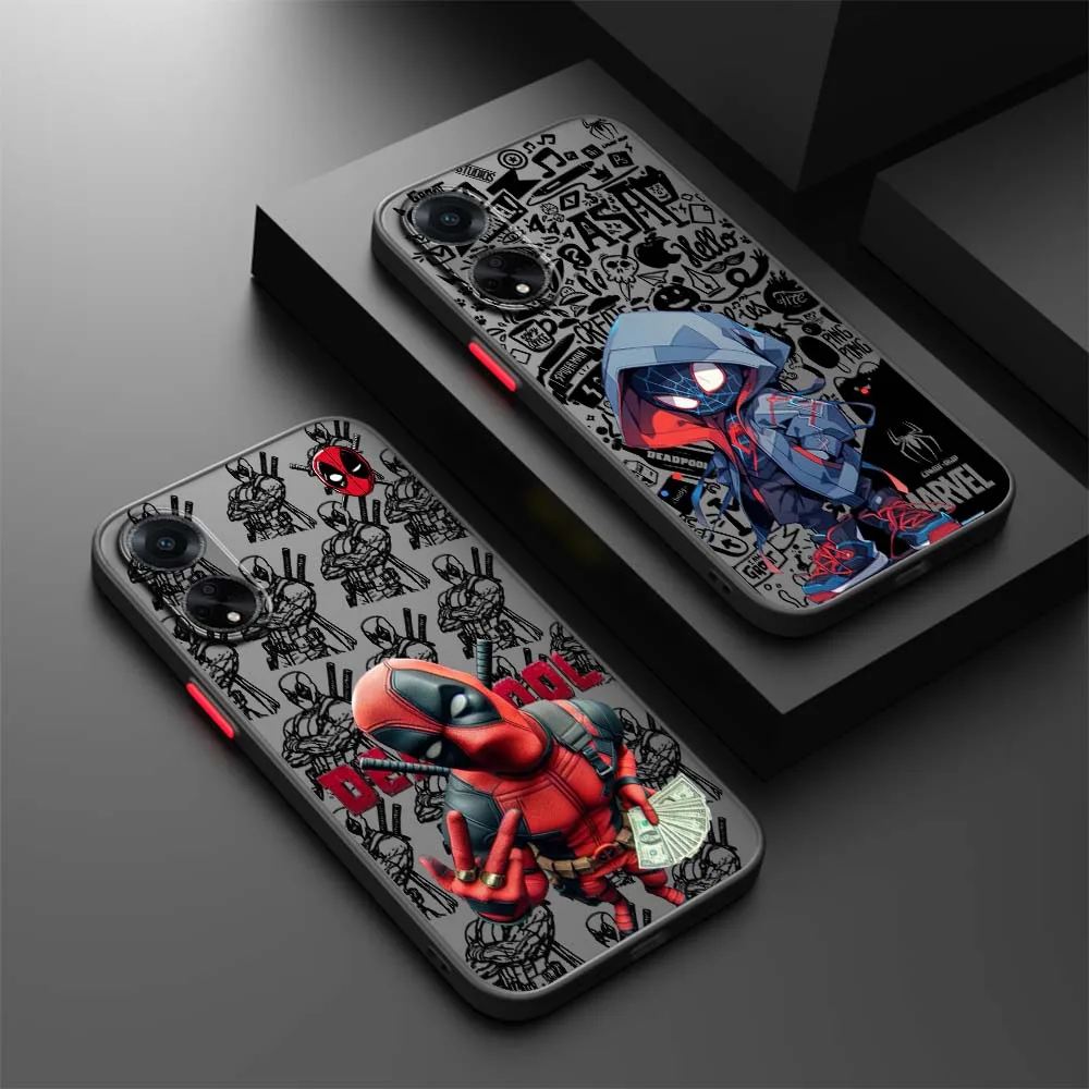 Spider-Man Deadpool Art Cool For OPPO Find X3 X5 Lite Pro A98 A94 A93 A78 A79 A76 A58 A57 5G Frosted Translucent Phone Case
Spider-Man Deadpool Art Cool For OPPO Find X3 X5 Lite Pro A98 A94 A93 A78 A79 A76 A58 A57 5G Frosted Translucent Phone Case
