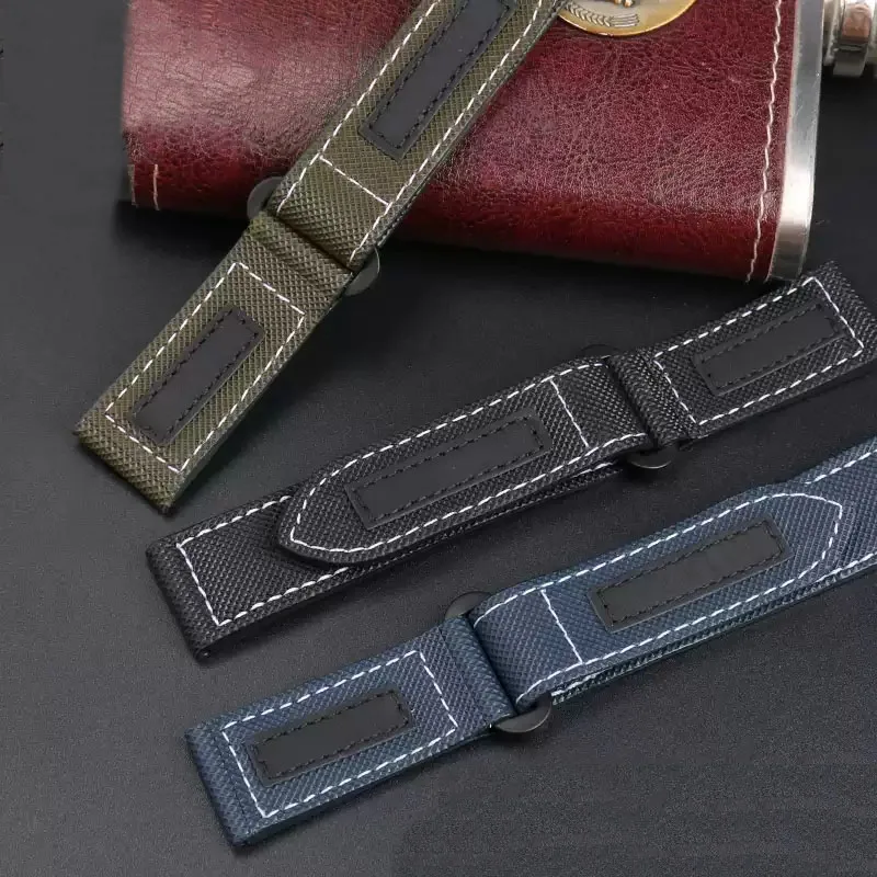 Nylon Fabric Watch Band Fit for Panerai Luminor PAM01118 Army green Canvas Genuine Leather Strap Bracelet 24mm 26mm
Nylon Fabric Watch Band Fit for Panerai Luminor PAM01118 Army green Canvas Genuine Leather Strap Bracelet 24mm 26mm