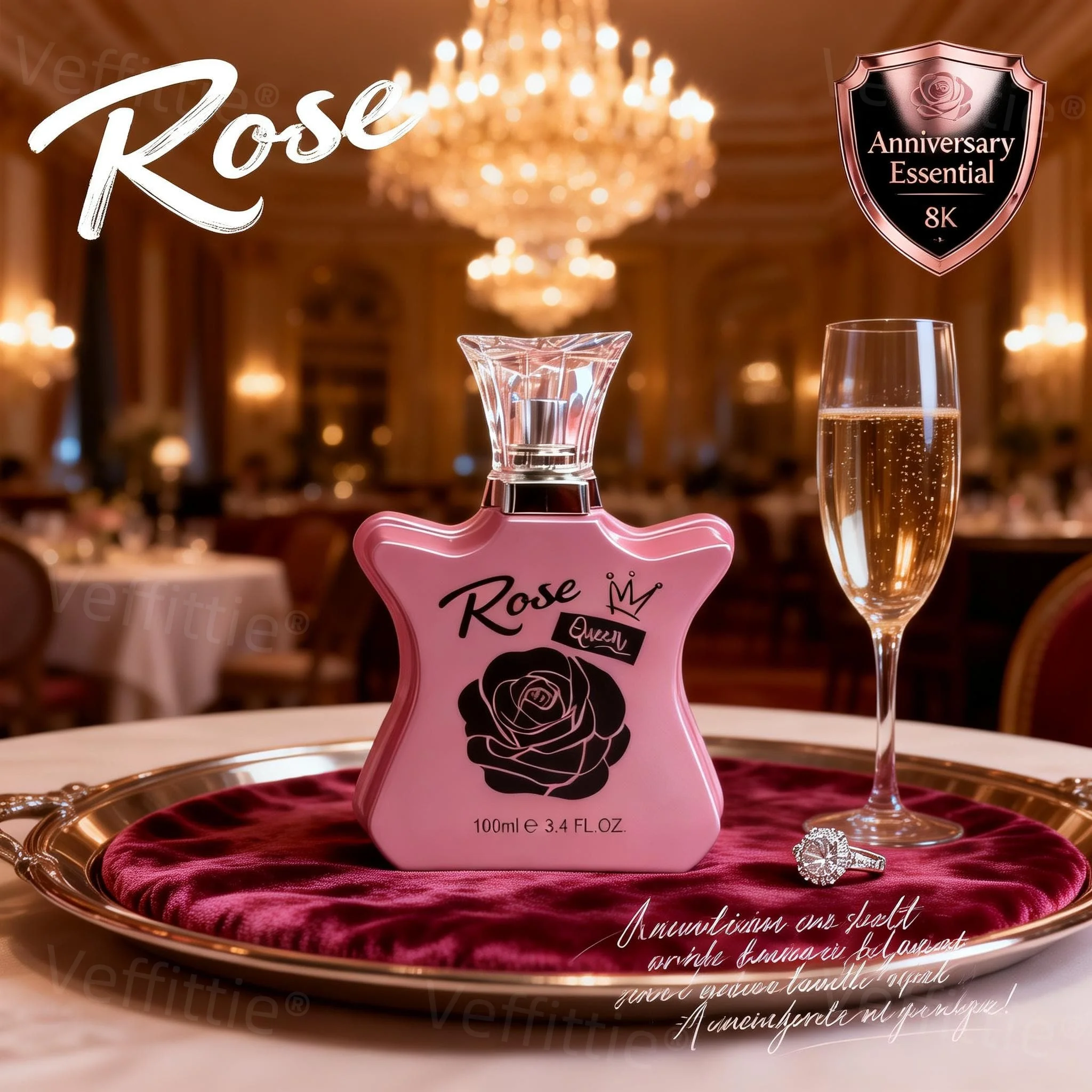 Romantic Rose Fruity Cologne 100ml, red wine fruity notes, rose geranium heart, woody honey finish, all-day fresh scent
Romantic Rose Fruity Cologne 100ml, red wine fruity notes, rose geranium heart, woody honey finish, all-day fresh scent