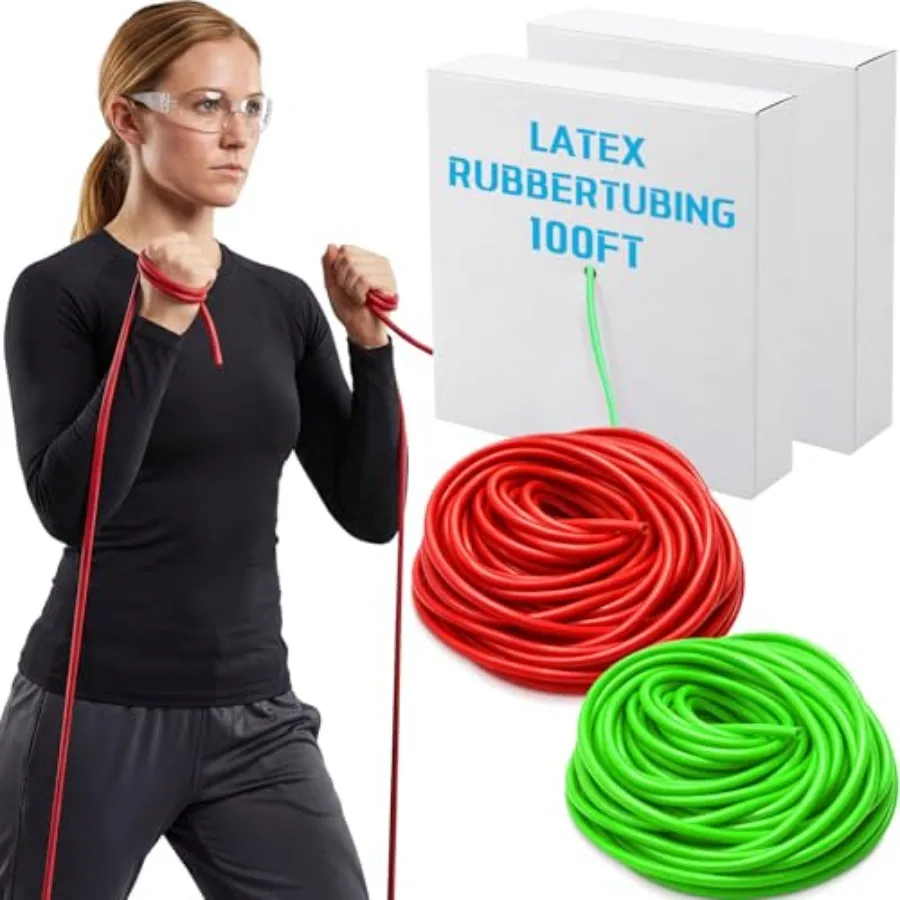 2 Rolls Resistance Tubing Set, 100ft Latex Exercise Tubes Beginner Red Medium Level 2 Green Heavy Level 3 Resistance Bands for
2 Rolls Resistance Tubing Set, 100ft Latex Exercise Tubes Beginner Red Medium Level 2 Green Heavy Level 3 Resistance Bands for