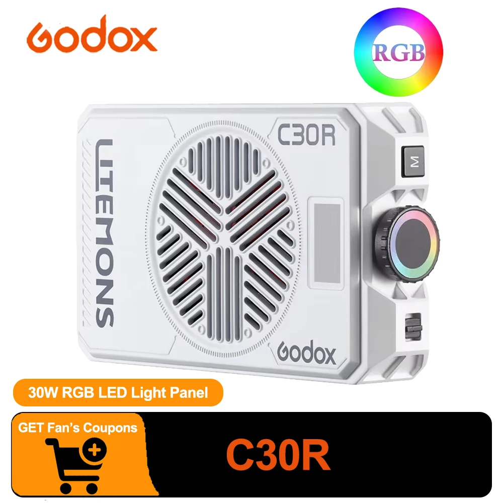 Godox LITEMONS C30R 30W RGB LED Light Panel 1800-1000K CRI94 TLCI96 for Content Creators and Vloggers
Godox LITEMONS C30R 30W RGB LED Light Panel 1800-1000K CRI94 TLCI96 for Content Creators and Vloggers