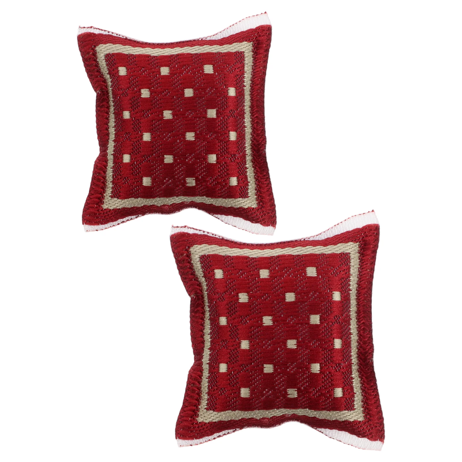 2 Pcs Dollhouse Cushions Miniature Bedroom Series Accessories Red Decorative Pillows Longlasting Simulated
2 Pcs Dollhouse Cushions Miniature Bedroom Series Accessories Red Decorative Pillows Longlasting Simulated
