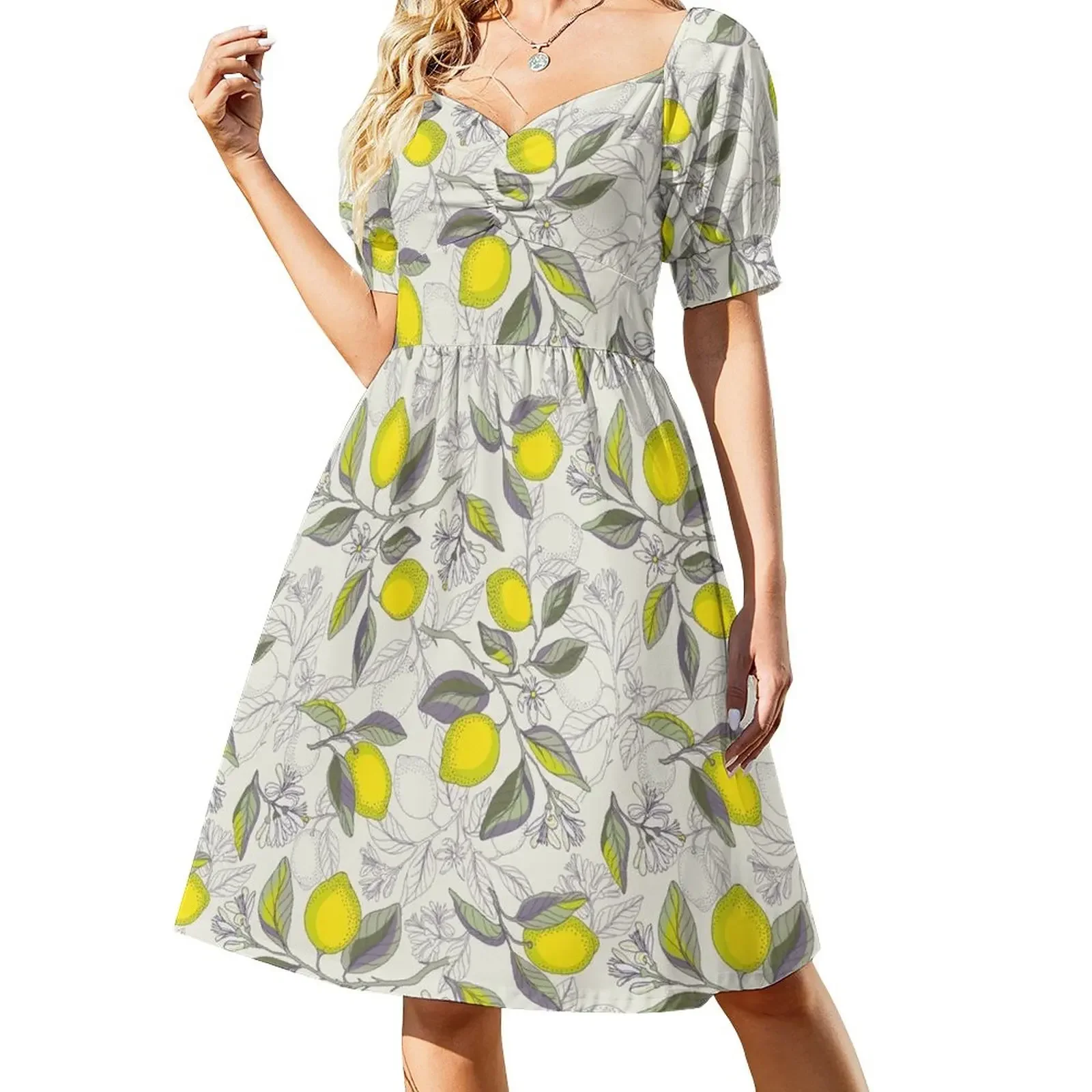 Lemon pattern Short-Sleeved Dress summer women's dress 2025 Summer dresses for women
Lemon pattern Short-Sleeved Dress summer women's dress 2025 Summer dresses for women