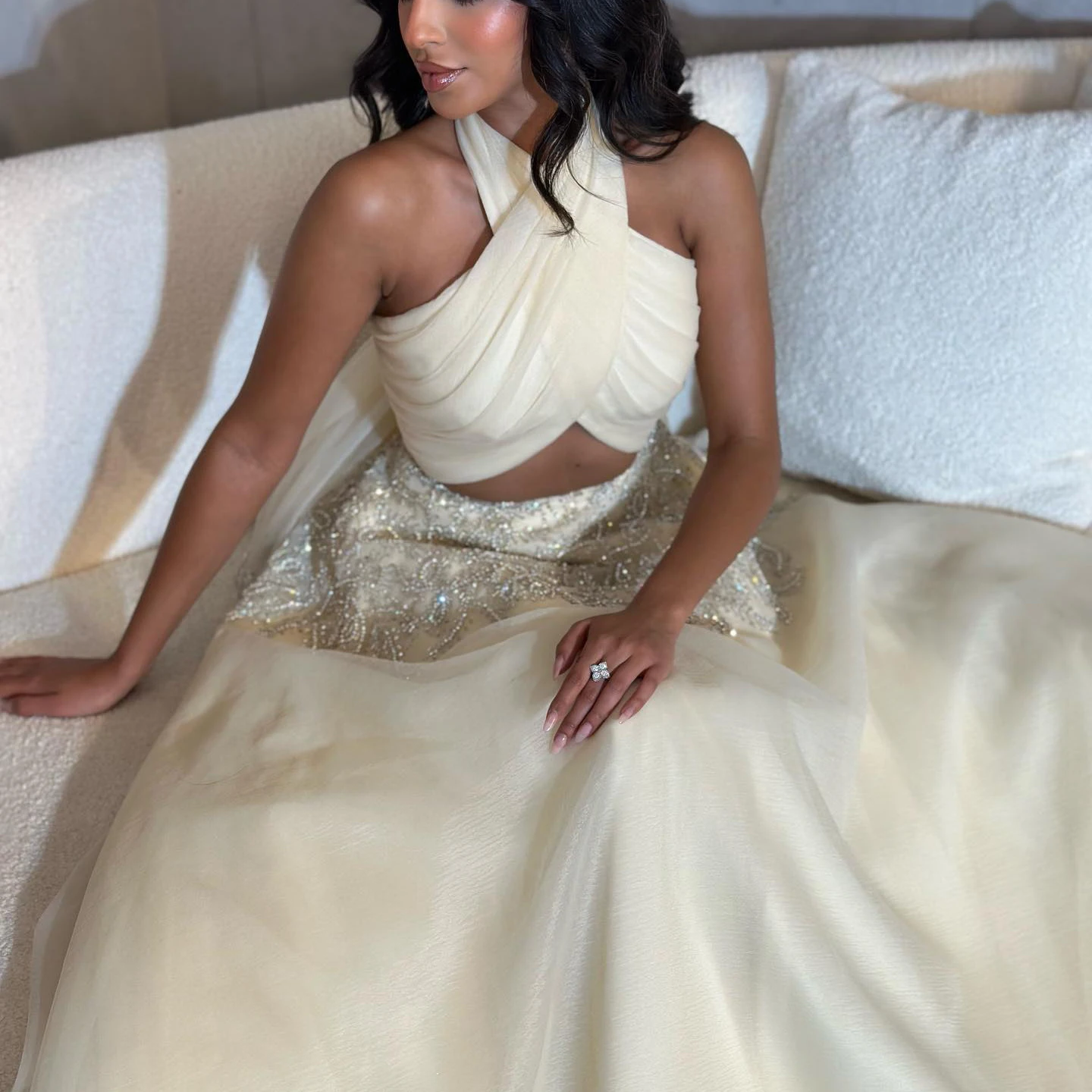 Sharon Said Arabic Halter Beige Dubai Evening Dress Women Wedding Luxury Crystal Dubai Long Prom Party Dresses SS444 Customized
Sharon Said Arabic Halter Beige Dubai Evening Dress Women Wedding Luxury Crystal Dubai Long Prom Party Dresses SS444 Customized